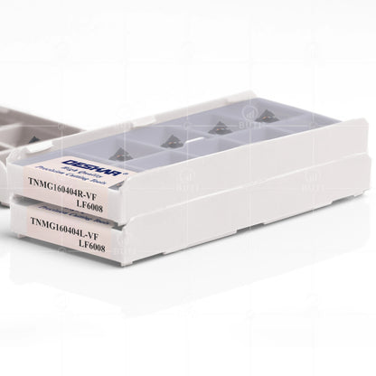 Pastilhas de torneamento DESKAR 100% originais TNMG160404 R-VF TNMG160408 L-VF LF6008 para usinagem de aço inoxidável.