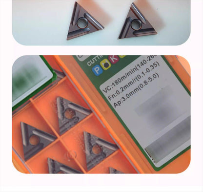 Pastilha de metal duro OKE TNMG160404L/08R para torno, ferramenta de torneamento triangular, cabeçote de corte ZC em aço inoxidável OP1215, peças para torno